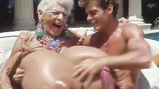 JAY7 Granny Sex Villa 03 - AI CLIP - Unattractive old hag with heavy hooters and sexually excited as hell suggests her boobs and give a wild titjob