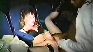 Floozy Wife Gang Screw in XXX Adult Theater