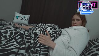 Taboo Dream Turns Real? Step mama Helps Step son in Share Daybed with Hand, but Fills Snatch with Cum