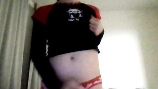 Goth beauty plays with her hard jock