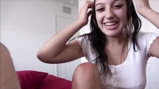 Petite Step Sister Grounded for Being Excited - Violet Gems - Family Therapy - Alex Adams