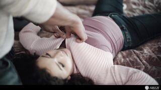 Step Dad Freezes Stepdaughter And Screws Her To Multiple Orgasms