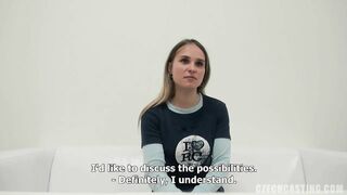 Blond Teen Gives a 1st Oral job in front of Camera