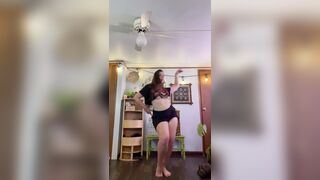 Striptease & dance from skort to undressed