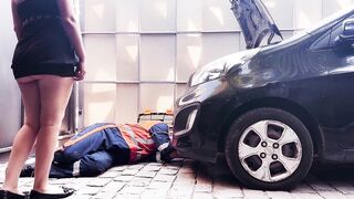 MECANICO REPARA EL CARRO Y LE AGRADEZCO CON MI COÑO - PIA TURNER