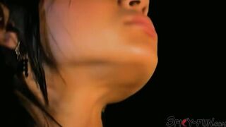 Brunette hair Dancer Is Getting Banged By The Pool