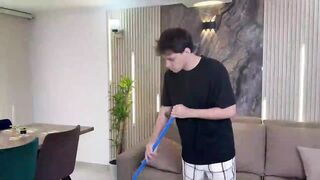 Latin babe mother I'd like to fuck with a massive butt asks for aid and ends up riding a nerdy chap's thick penis! Large butt gets screwed in her moist snatch until climax.