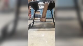 Large Hankeys sextoy on the bouncy sex chair