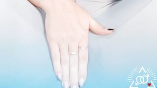 Hot golden-haired squirts throughout gym leggings while rubbing her love button