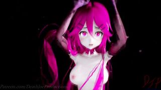 MMD R18 stripped Pink Yamakaze Shake it 105
