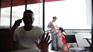 Yielding wife screws her cuckold spouse’s coworker - Andreabusty