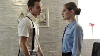 Golden-haired Secretary Freeze Screwed - Tiffany Tatum Creampie Cum in Throat Time Stop Sex