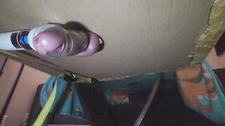 Massive Climax from Hitachi Wand with Milking Table