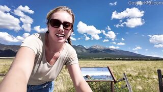 Bazookas out in Desert… Exposed Trip Vlog!! w Masturbating