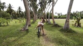 Sexy olesya malibu rides a bike