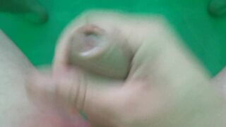 POV solo sexually excited dude masturbation