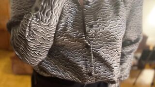 Sexually excited pink haired secretary gets caught fingering herself, sucks, bangs and gets a giant load