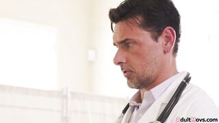 So my stepdad walked in and now its stuck.Breasty oriental Gia Dibella lets the doctor pull her toy without her cunt which is easier told than done