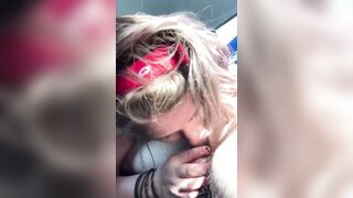 Real Homemade clip of a streetwalker rubbing cock & cum on her face after a lengthy oral-sex