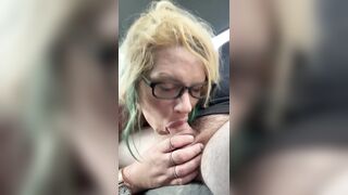 Homemade clip of a streetwalker giving head and sucking the nut off a chap's schlong