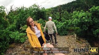 HUNT4K. Met a in nature's garb stranger with worthy breasts in the forest