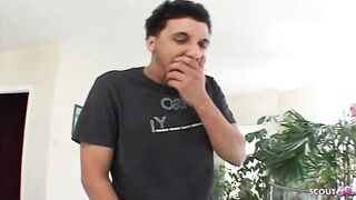 Tiny High Lalin girl Ebony Hair Teen Celina Cross talk to Coarse Male+Male+Female three-some Bang Date by 2 Large Jock Boyz