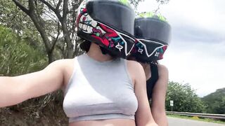 I picked up a DIDI client out of a brassiere and this babe noticed my large breasts