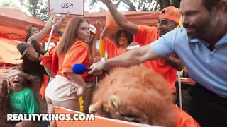 REALITY KINGS - College Gals Sky Wonderland & Katerina Deville Are Massive Football Fans & Weenie Lovers