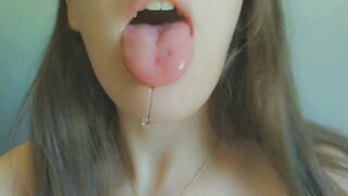 Just your cute student touching her tits and making a ahegao for you