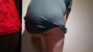 trying on cute pants and a hot couple