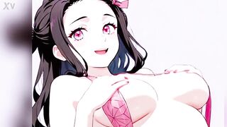 Nezuko, teen, small, in a way u've at no time seen previous to - comics - r34 - Ai-generated