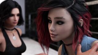 Boris double cumshots his rebel GF and his ally. (Become a Rockstar - Lisa 5)