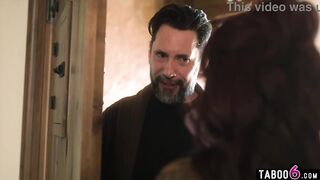 Black babysitter double drilled by her boyfriend and a neighbour