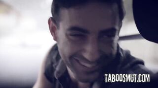 Golden-haired Teen Hitchhiker Gets Double Permeated By 2 Strangers