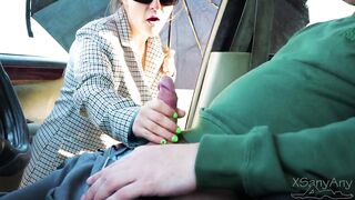 U were CAUGHT stroking in a CAR, and a nymphomaniac STRANGER sucked your HARD PENIS!