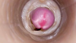 Precum squirting in my vagina Camera In Snatch 4k