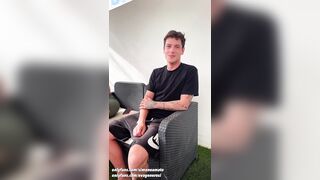 Teen gives me a blow job during the time that her boyfriend goes to some other room (dialogues in Italian)