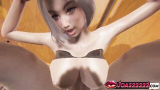 Fiona Wearing Nylons in CG Manga Movie - Intensive Piledrive Screwing POV, Doggy position Side Sex View, Constricted Cunt Close Up, Bound Lift Position With Cum Inside Her Pink Snatch In Babe Elect two