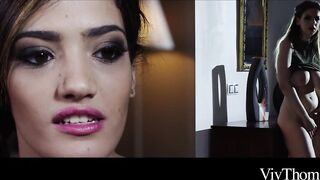 Hot lesbo bang every with a belt on