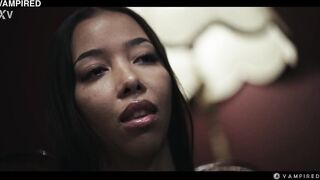 Lesbo Interracial Vampire Sex - Ebony Gal Mesmerize and Dominates Large Fake Bazookas Latin chick Thrall