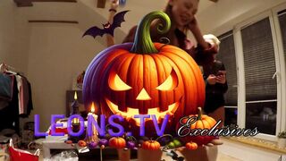 Petite Straps and No Pants Leggings Try on Haul turns into a Halloween Party with Daisy, Eve, Sylvia and Lucie at Leon Lambert Place with many different suit and uniforms