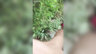 Cruising with the driver screwing in the woods