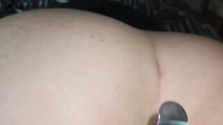 Stepsis widening her cunt wide open so i can waste my cum inside her