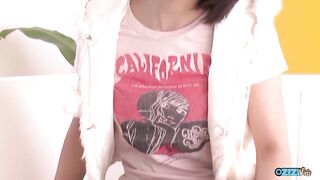 A teenage pixie is auditioning to demonstrate her playful interaction with her enticing anatomy