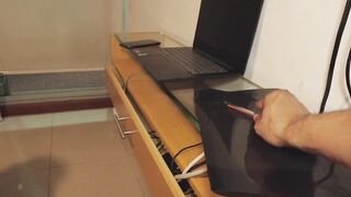 Real estate agents show me the apartment and their pink cunts