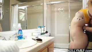 Freshly bald and clean, Ryan doesn't miss the opportunity to get ahold of that large teen booty.