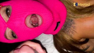 Gangster doxy gets screwed with mask