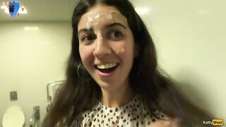 Insane CUMWALK in Large AIRPORT Full of People Risky Public Oral job