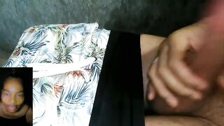 Large ramrod man masturbating on a clip call