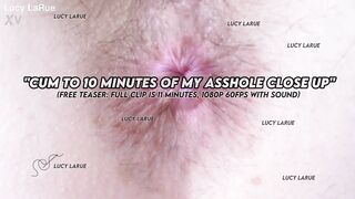 Cum To 10 Minutes Of My Butthole Close Up